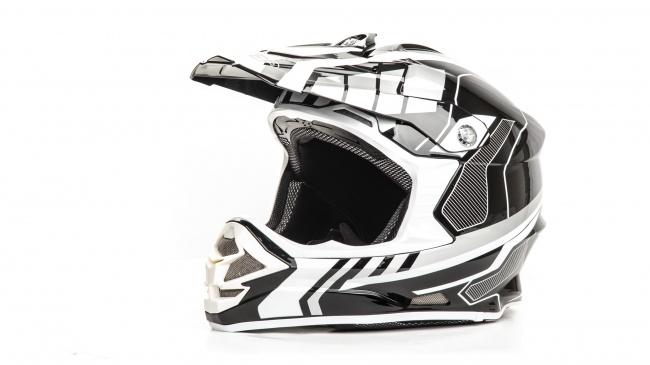 Шлем кроссовый HIZER B6195 black/white