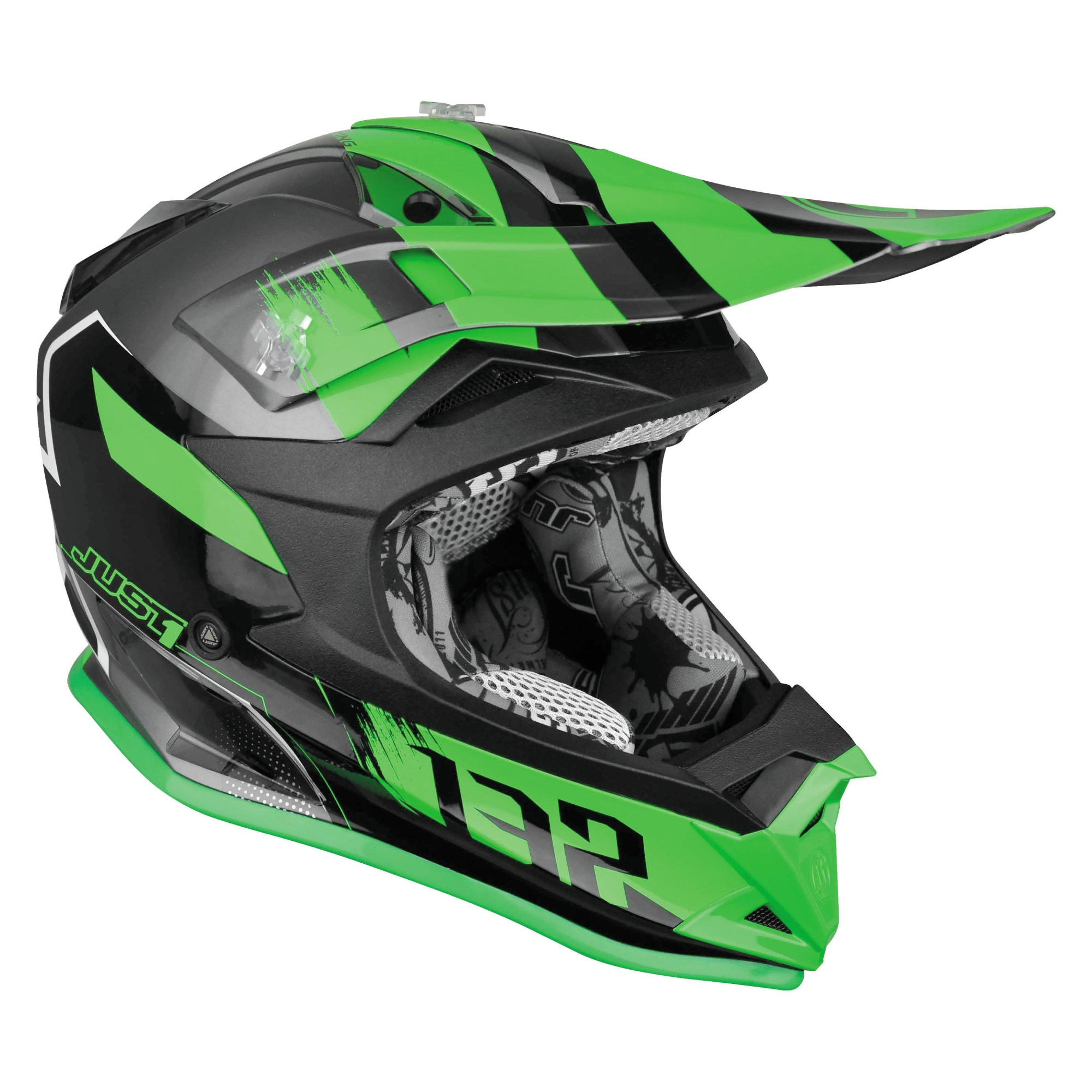 Шлем подростковый (кроссовый) JUST1 J32 Youth SWAT Hi-Vis green/black